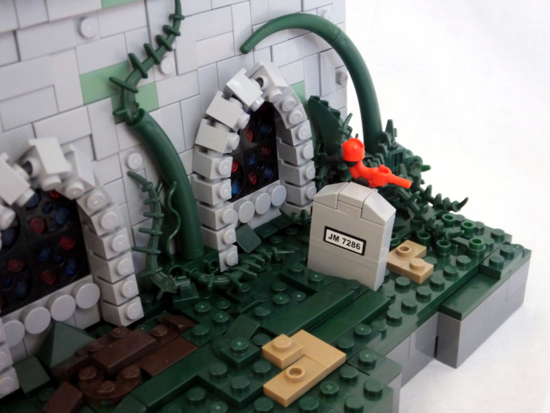 Illustration for article titled So many crazy build techniques in this Lego monastery